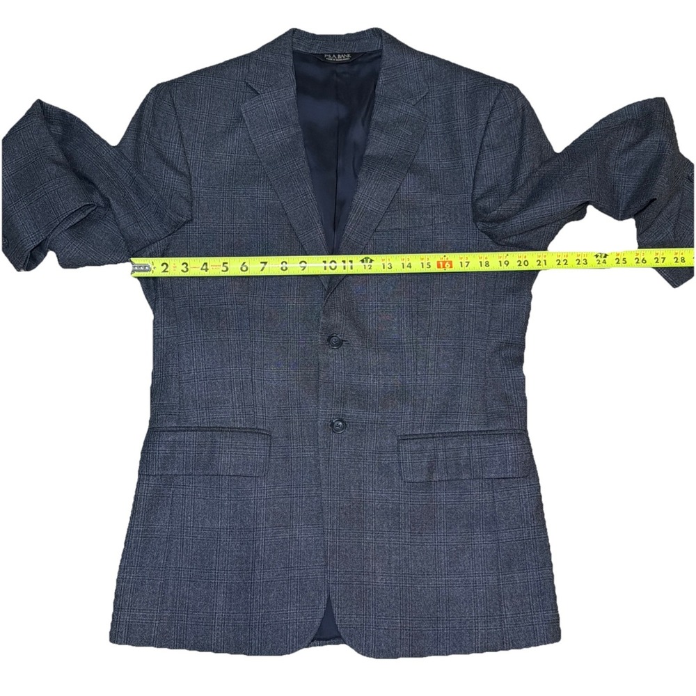 Jos A Bank Blazer Mens 38R Gray‎ Silk Wool Tailored Traveler's Collection Blazer - Picture 2 of 10